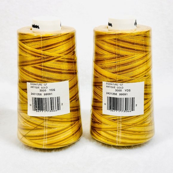 Two Signature Machine Quilting Spools Cotton 3,000 Yds. Each - New/Sealed - Picture 3 of 5